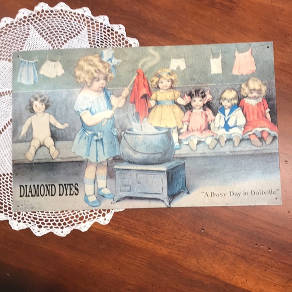 Bessie Pease Guttman Vintage Dolls Illustrated Advertisement DIAMOND DYES - Picture 1 of 5